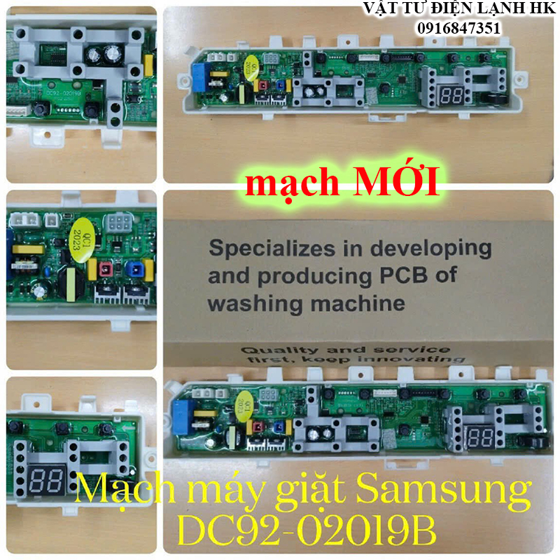 Mạch máy giặt samsung cửa đứng 7 nút dc92 02019b vỉ bo broad điều khiển mg sámung ss pcb xịn