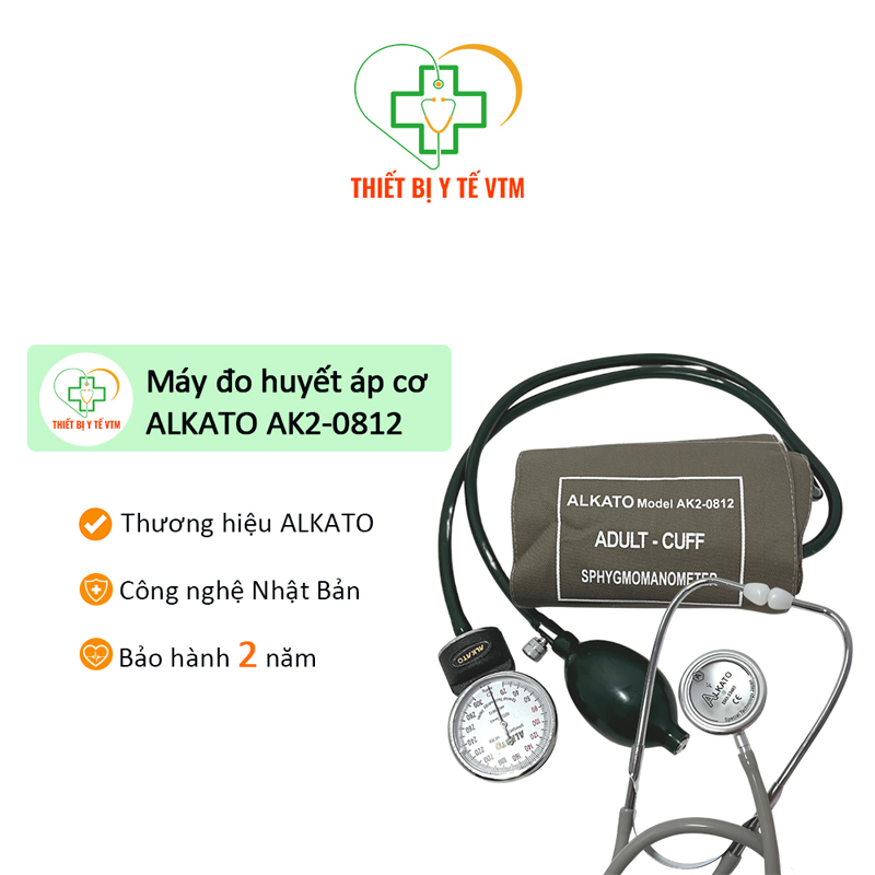 Máy đo huyết áp cơ alkato ak2-0812, chính hãng, thiết kế gọn nhẹ, dễ sử dụng