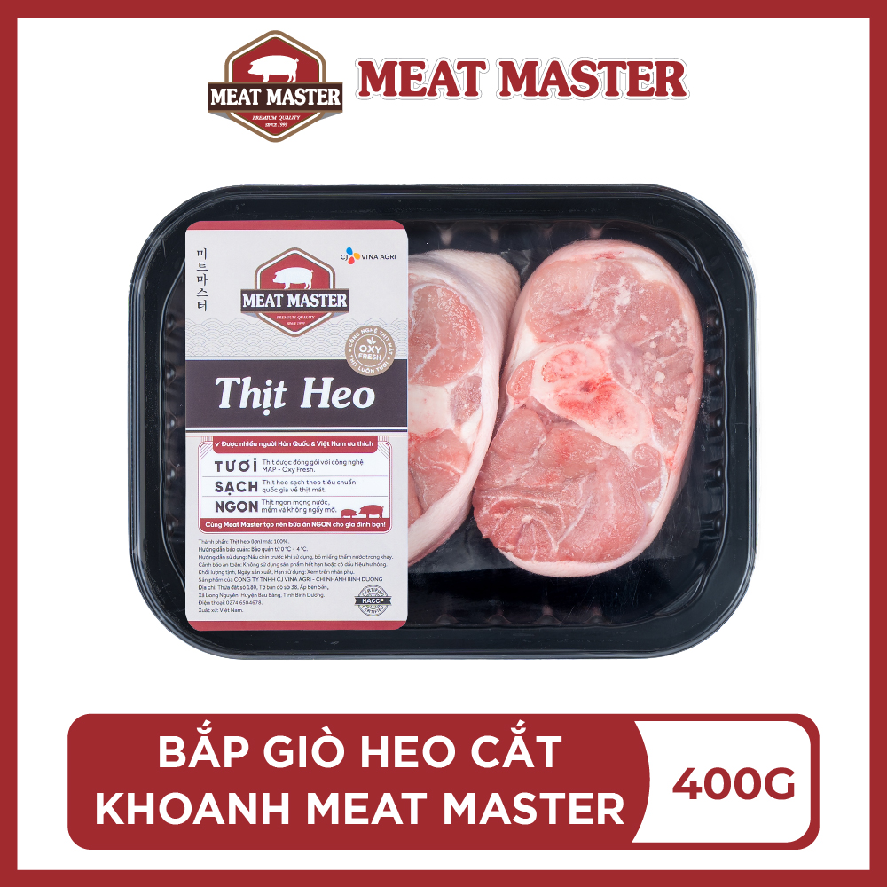 Bắp giò heo cắt khoanh Meat Master - Thịt heo mát ngon, mềm mọng, ngọt thịt