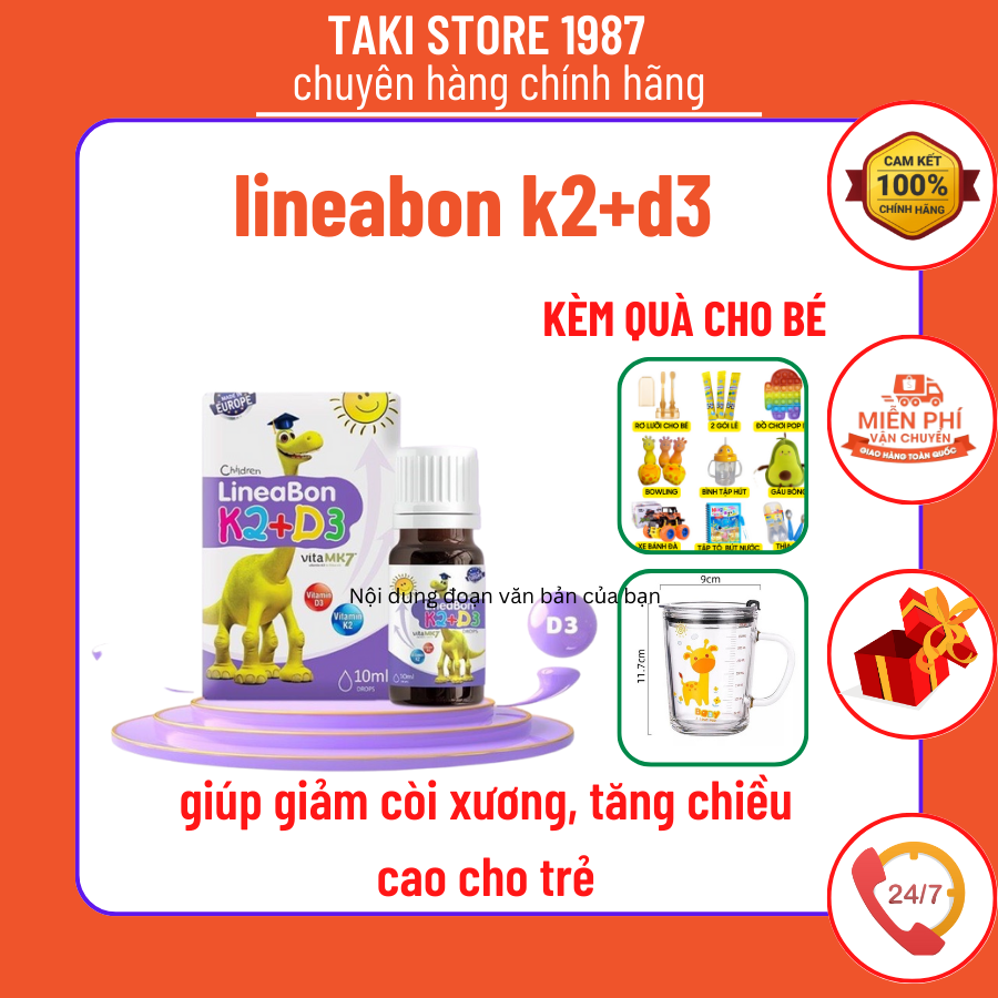 LineaBon K2+D3 drops Vitamin K2 D3 tăng chiều cao date mới nhất