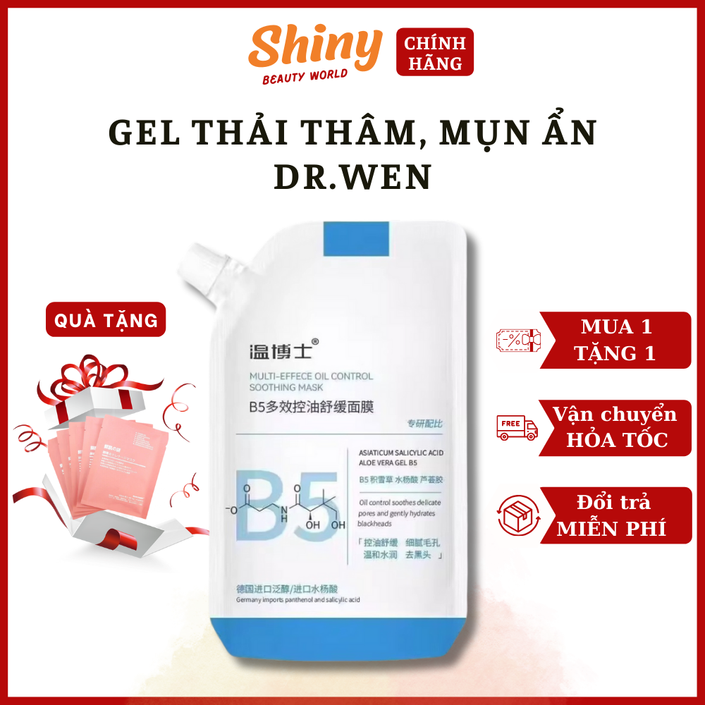 Gel thải thâm, mụn ẩn DR.WEN - Gel DR.WEN thải bụi bẩn, độc tố, se khít lỗ chân lông, da trắng sáng - Shiny Beauty World