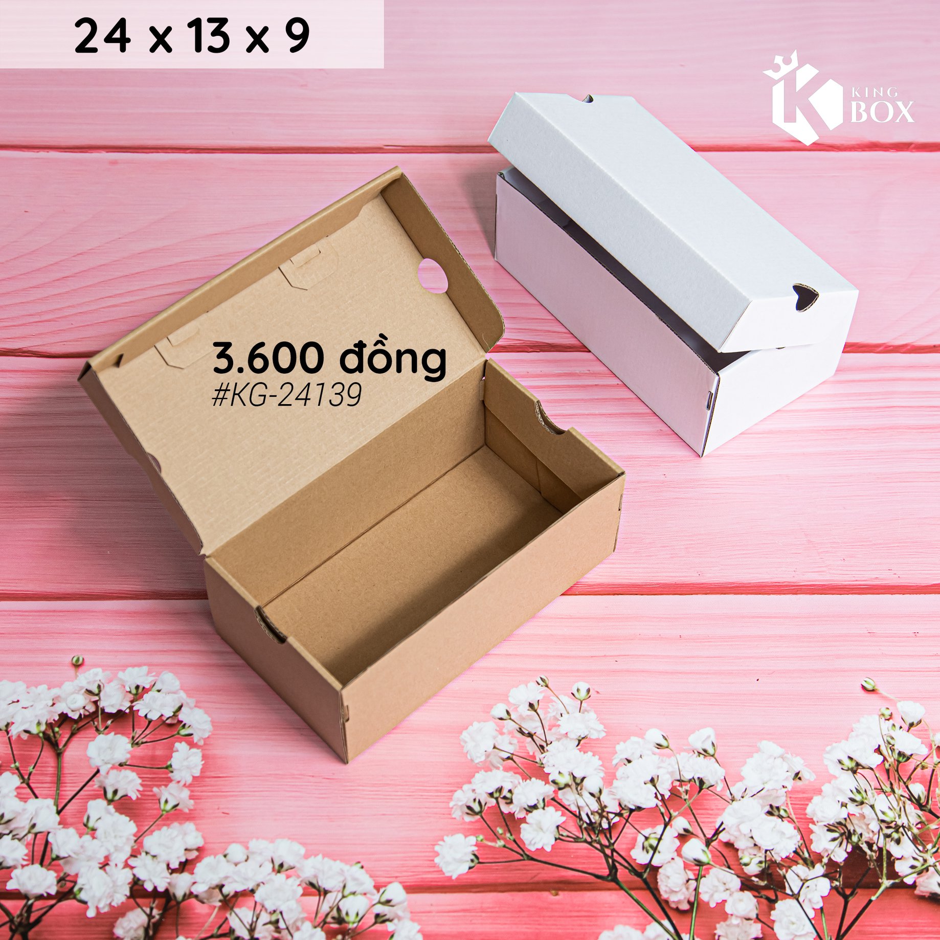 [HCM][Giá gốc tận xưởng] 24 x 13 x 9 cm 10 Hộp Giấy Đủ Loại - King Box - Hộp Carton Đóng Hàng - Hộp Ship COD giá tận xưởng bao thị trường .