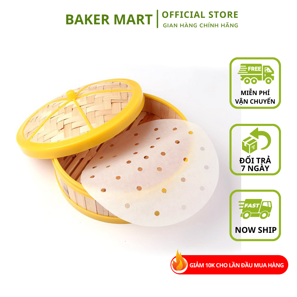 Giấy Nến Tròn Đục Lỗ  loại 100 tờ và 400 tờ loại 22cm - Dụng cụ làm bánh BAKER MART