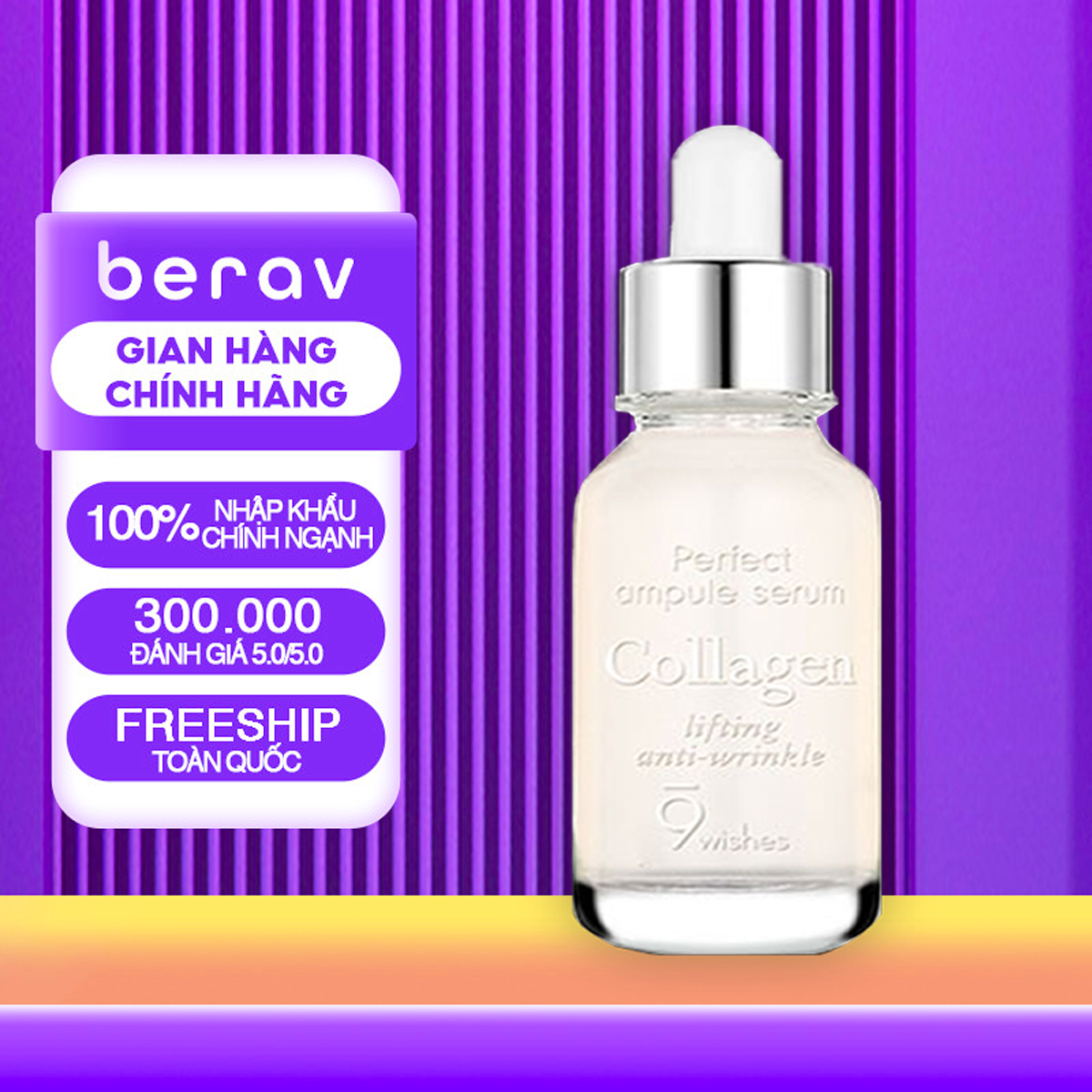 Tinh Chất Chống Lão Hóa 9Wishes COLLAGEN Ampoule Serum 25ml