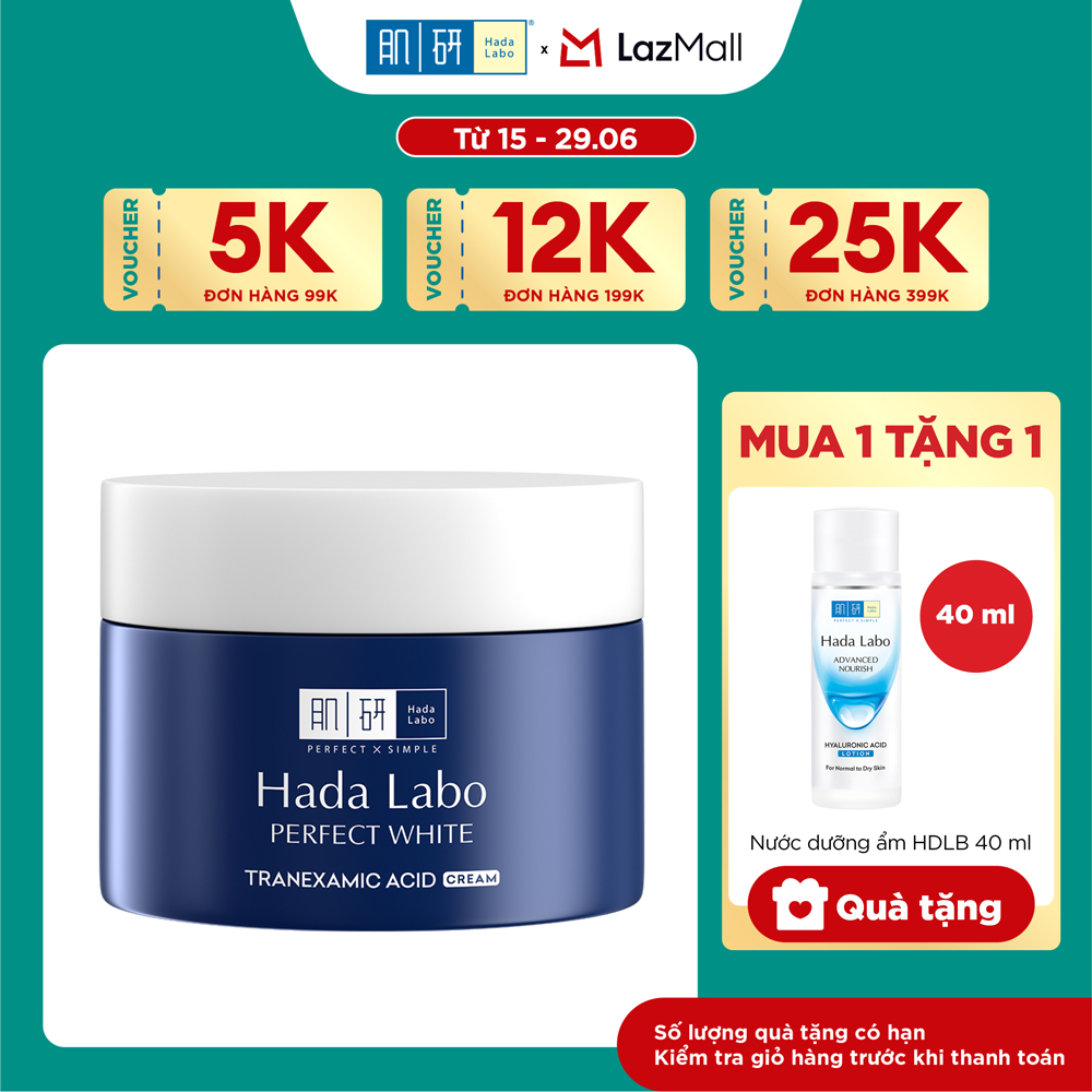 Kem dưỡng trắng Hada Labo Perfect White Tranexamic Acid Cream 50g