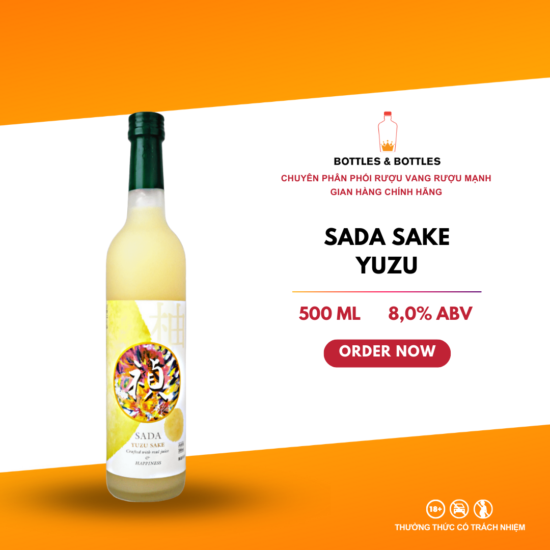 Rượu sake sada yuzu nhật bản - 500ml - 8%