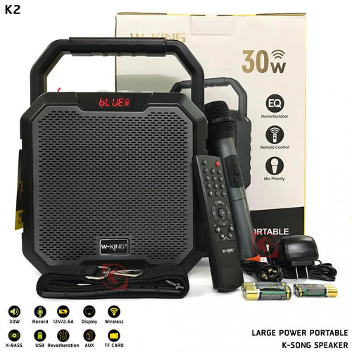 Loa bluetooth không dây w-king k2 tặng kèm mic 30w