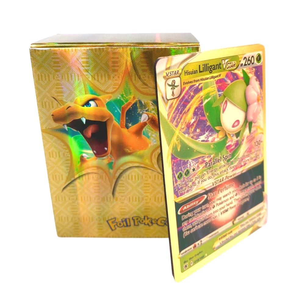 Bộ Thẻ Bài Chơi Pokemon 100 Thẻ Mạ Vàng (80vmax+20vstar) Chơi Đối Kháng New Đẹp