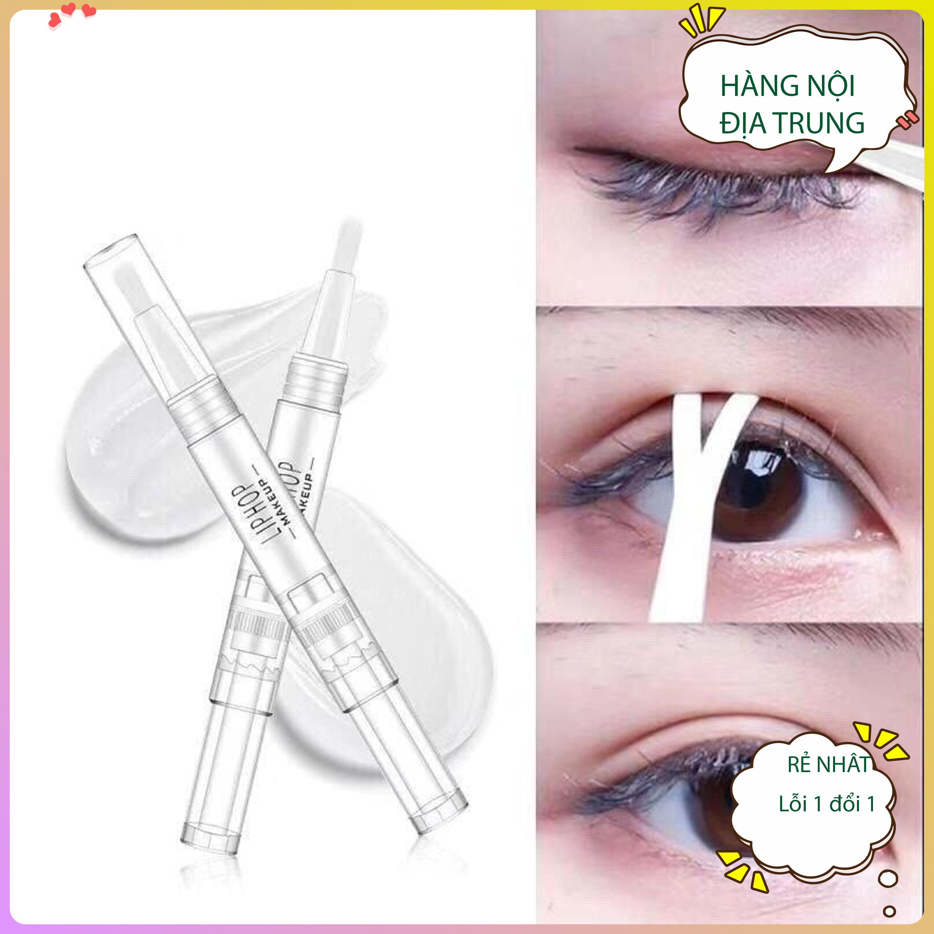 Gel kích mí Liphop Bút Tạo Mí Mắt Trong Suốt Dễ Sử Dụng, An Toàn, Không Gây Kích Ứng lâu trôi BÚT TẠO 2 MẮT 2 MÍ