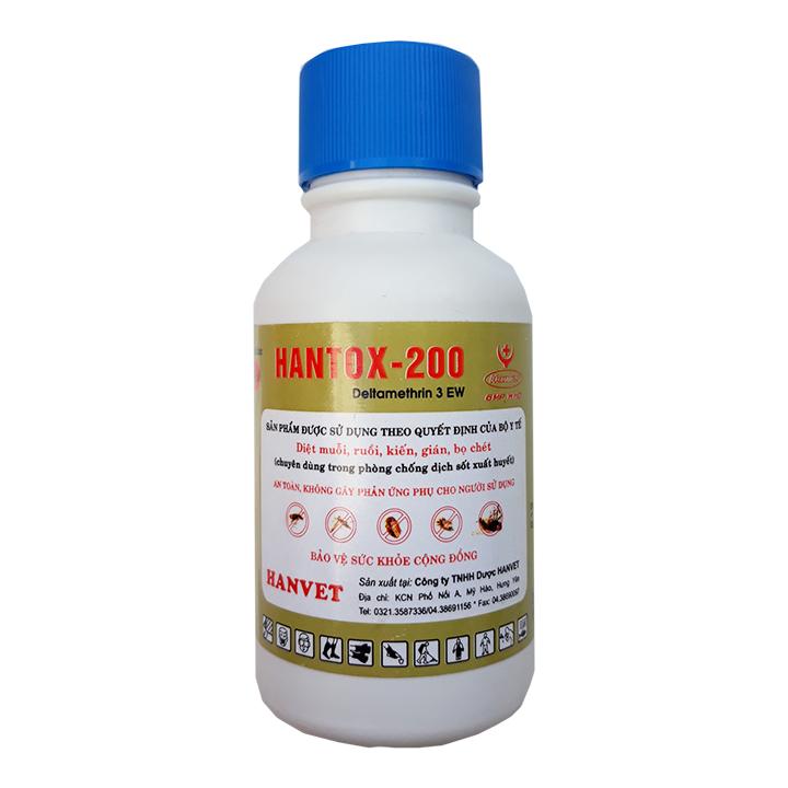 Dung dịch HANTOX 200 nhãn vàng - diệt muỗi và côn trùng trong gia đình - chai 100 ml