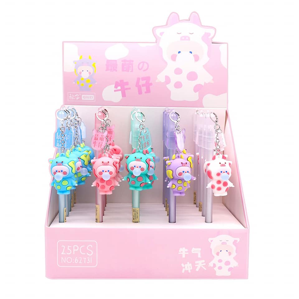 Bút bi nước bé bò sữa thổi bóng siêu cute