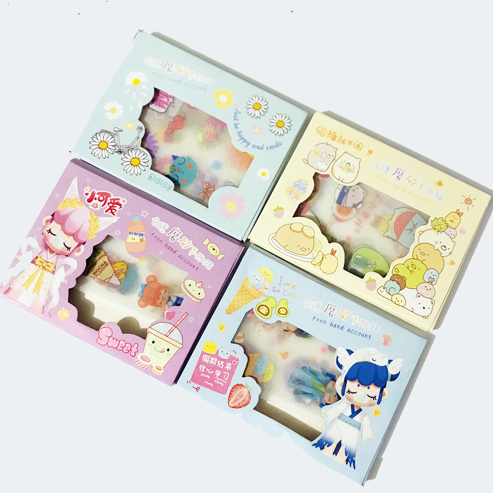 Set sticker dán trang trí kim tuyến dễ thương nhiều hình Phụ Kiện 68 (ngẫu nhiên)