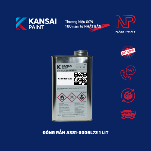 Dầu bóng 2k nhanh khô kansai a381-0024 kèm đóng rắn a381-0006