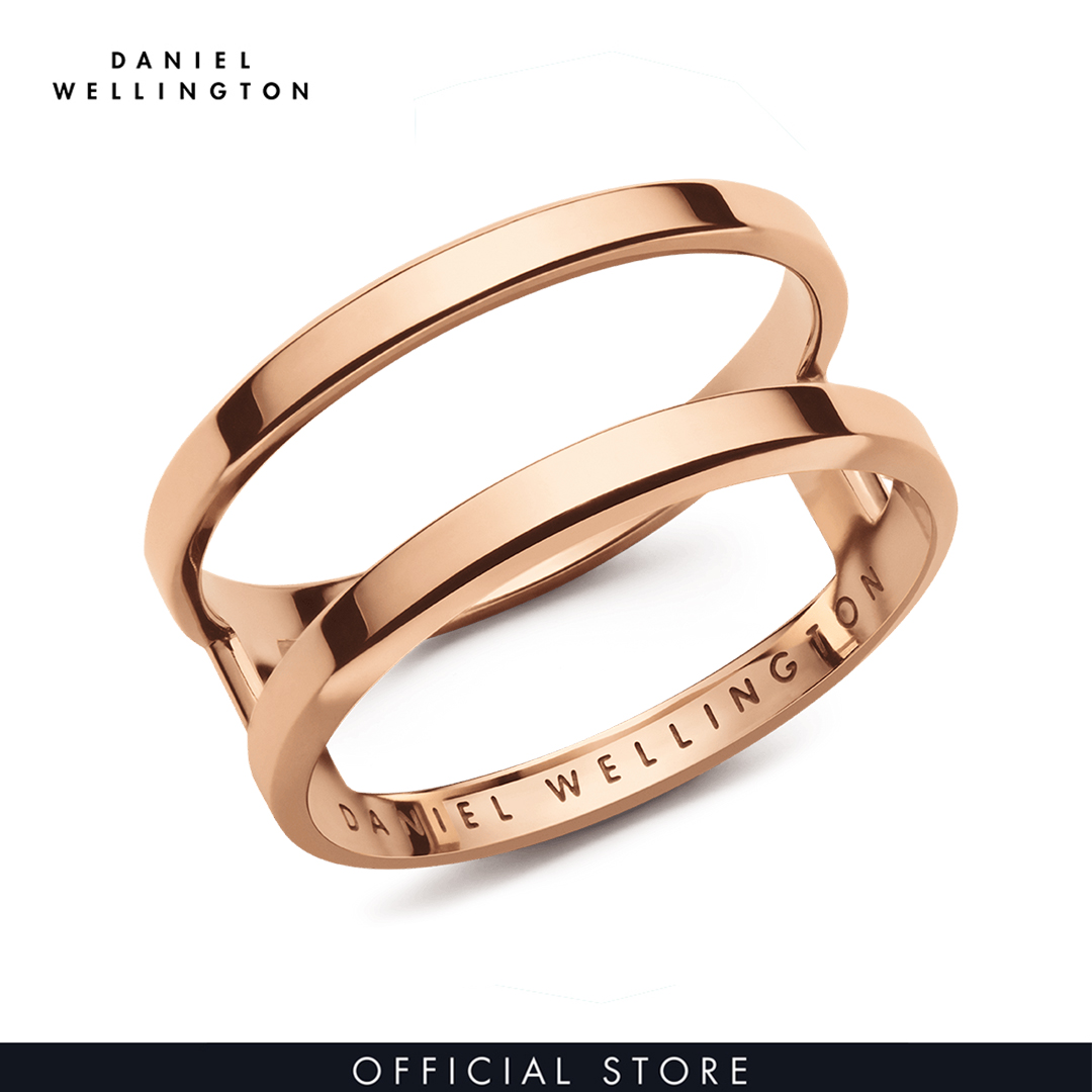 Nhẫn Daniel Wellington 2 vòng màu vàng hồng - Elan Dual Ring