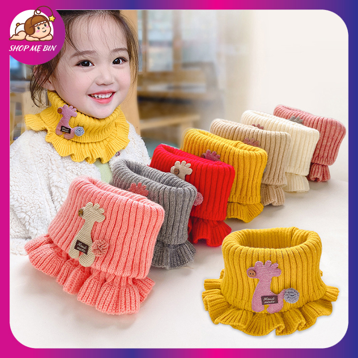 Khăn len ống cho bé – Khăn len choàng cổ cho bé kiểu dáng cute đáng yêu, giữ ấm cực tốt