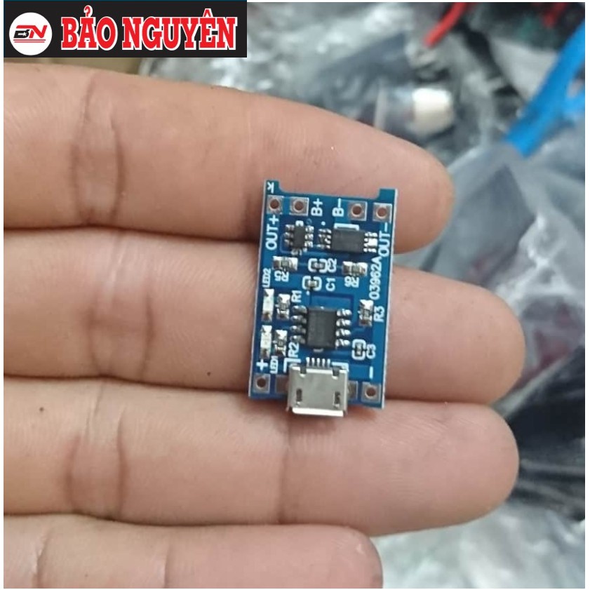 Mạch sạc 1s pin li-ion 18650 tp4056 v2 .