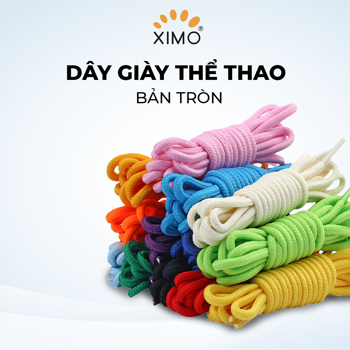 Dây giày thể thao sneaker nam nữ chính hãng bản tròn Ximo DG02