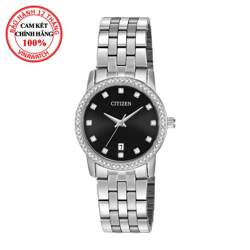 Đồng hồ citizen nữ eu6030-56e - dây kim loại - pin