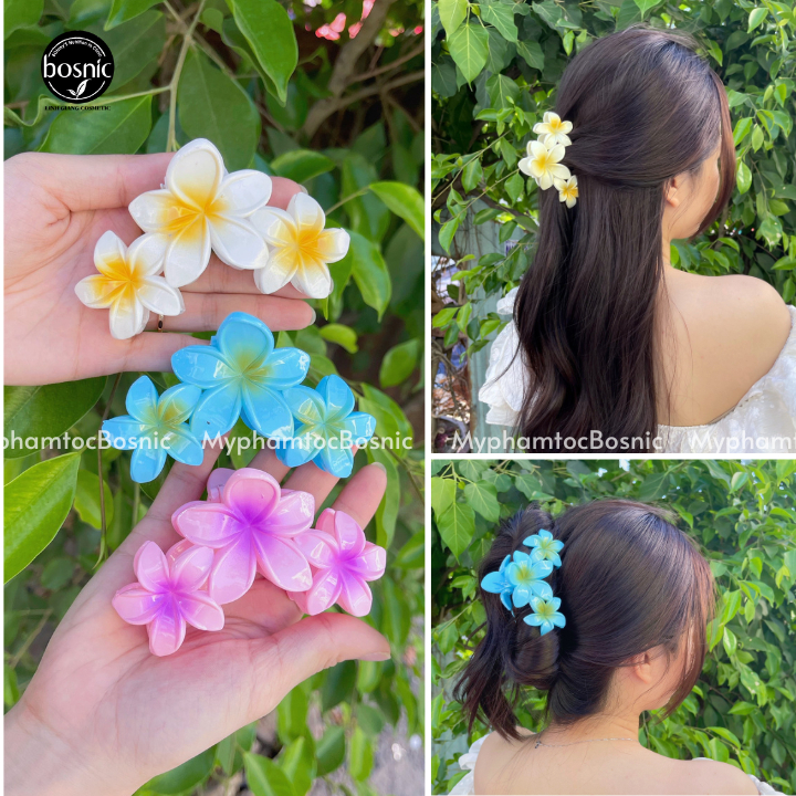 Kẹp tóc 3 hoa sứ hot trend nàng thơ bosnic