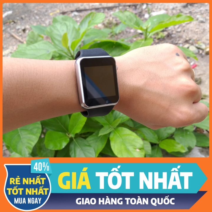 Đồng hồ thông minh A6 Plus lắp sim nghe gọi nhắn tin như điện thoại. Kiểu dáng AWatch giá rẻ chất lượng. Phù hợp mọi lứa tuổi giới tính nam nữ trẻ em. Bảo hành 12 tháng