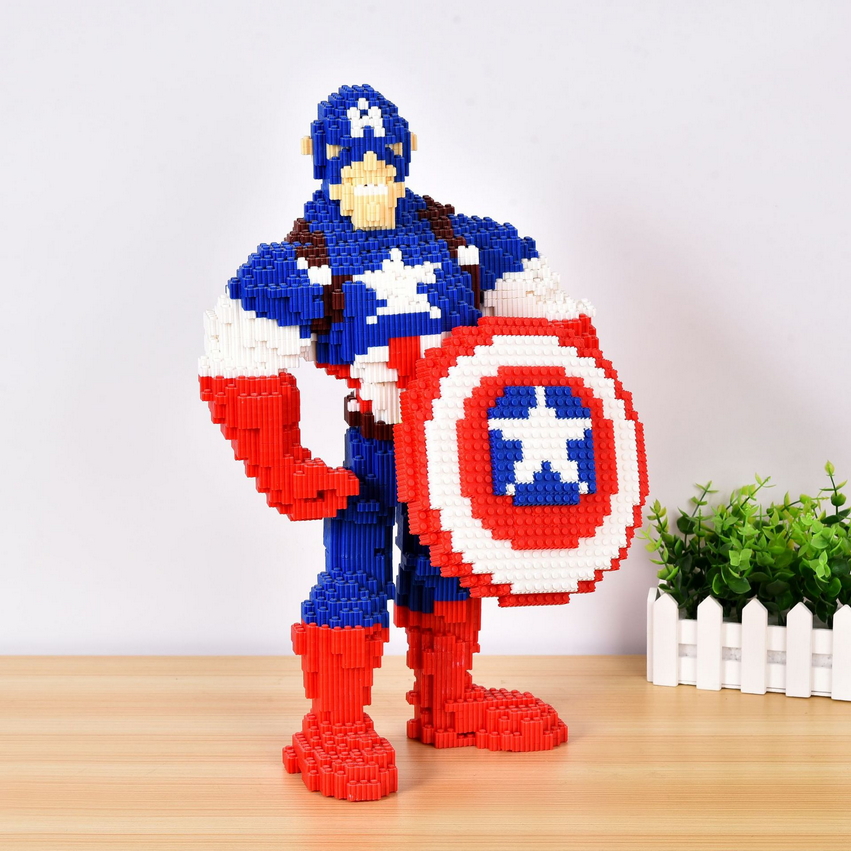 Bộ Đồ Chơi Mô HÌnh Lắp Ghép 3D Magic Block - Mô Hình Captain America