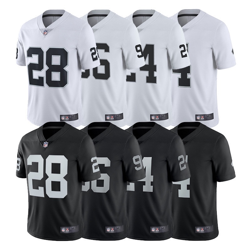 Top-quality NFL Rugby Jersey Raiders 28Josh Jacobs Embroidered American