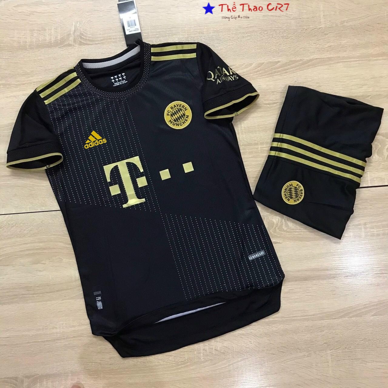 Áo quần bóng đá CLB Bayern Munich-Đen-Polyester Thái Cao Cấp-Siêu Thoáng,Siêu Bền,Thoáng mát
