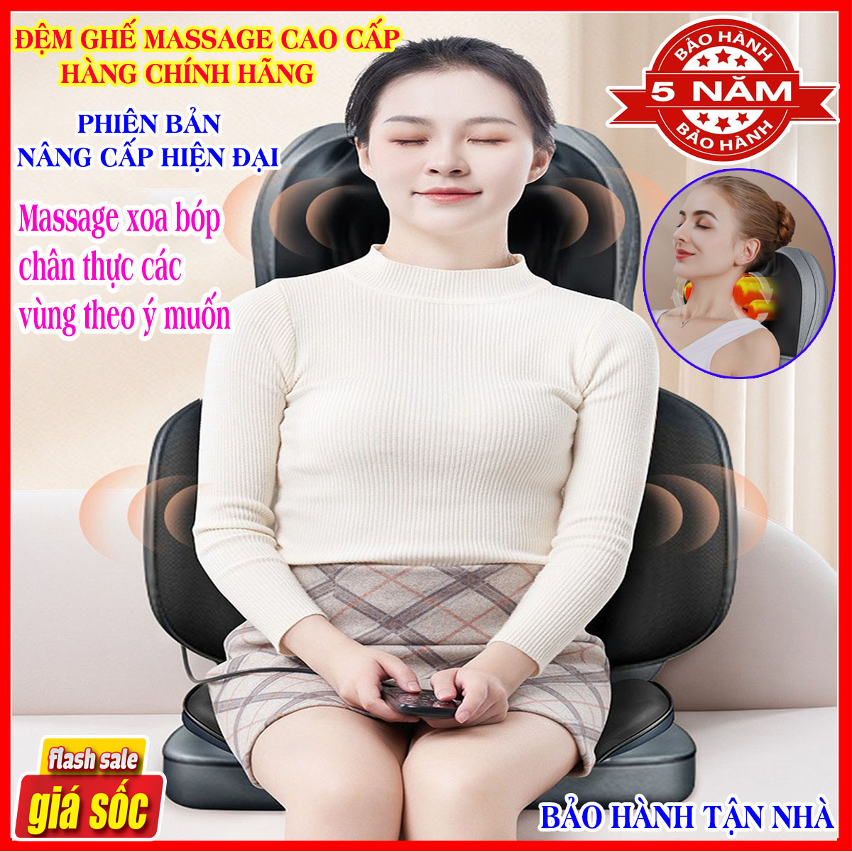 Đệm massage toàn thân cao cấp loại tốt nệm massage toàn thân kèm máy