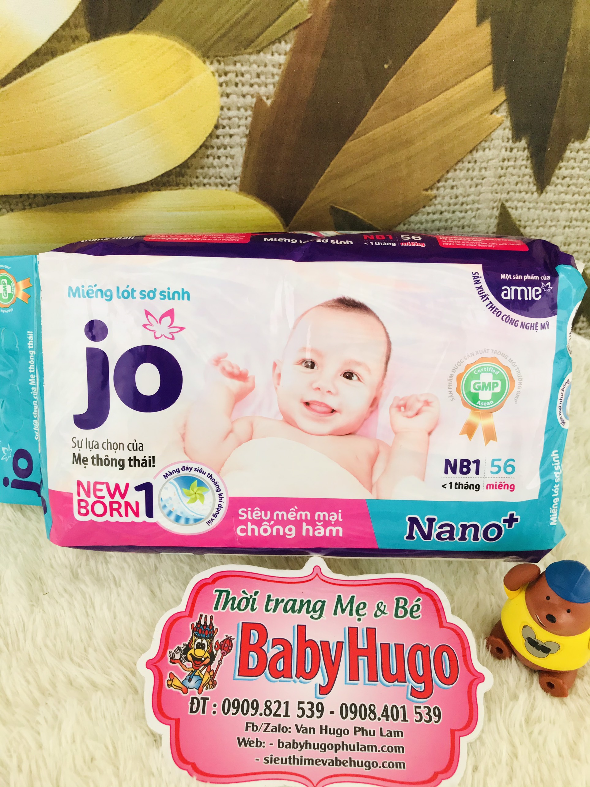 Miếng lót sơ sinh jo nb1 56 miếng
