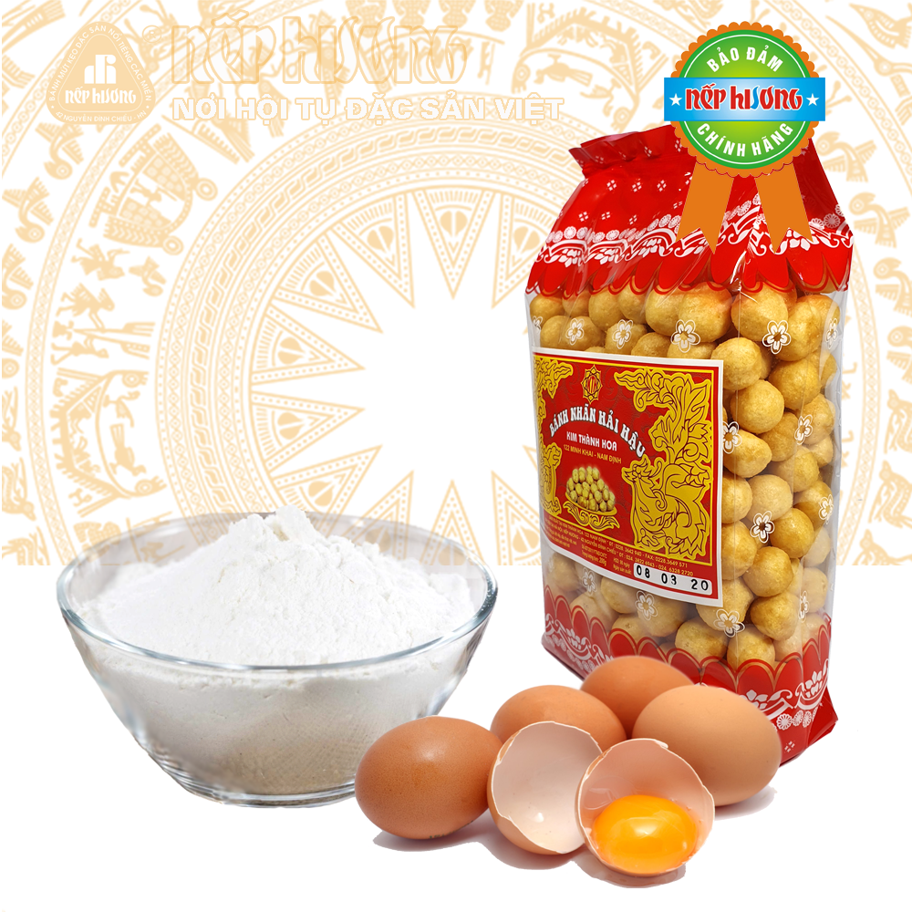 Bánh Nhãn - Kim Thành Hoa - Gói 200g - Đặc sản Hải Hậu, Nam Định
