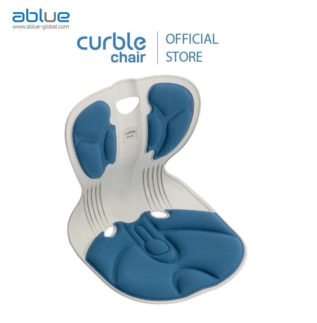 [ LazMall ] Ghế văn phòng điều chỉnh tư thế chống gù Curble Chair Comfy Blue - MADE IN KOREA ( người dưới 50kg)