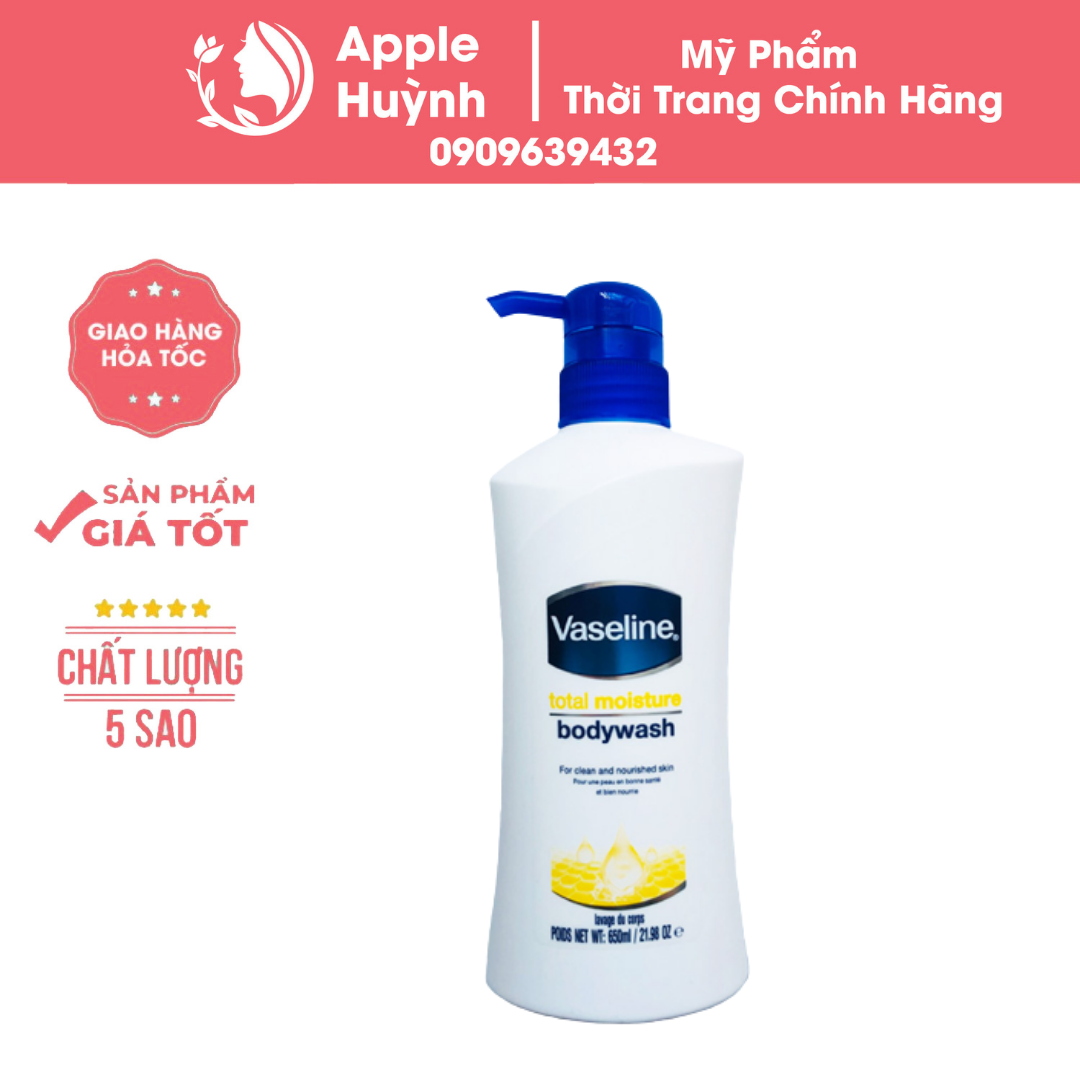 Sữa Tắm Dưỡng Ẩm Vaseline Total Moisture 650ml