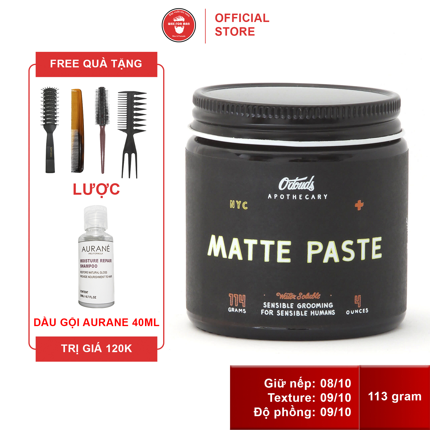 Sáp vuốt tóc O'douds Matte Paste