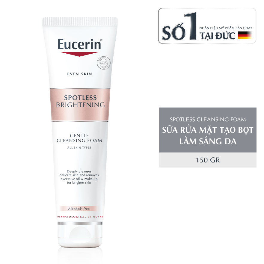 Sữa rửa mặt làm sáng da, giảm đốm nâu eucerin ultrawhite+ spotless cleansing foam 150g