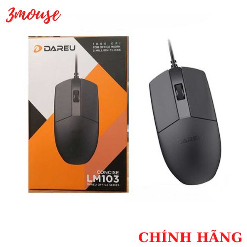 Chuột có dây DAREU LM103 chuột có dây dùng cho văn phòng Chuột chơi Game Chuột máy tính có dây 3mouse