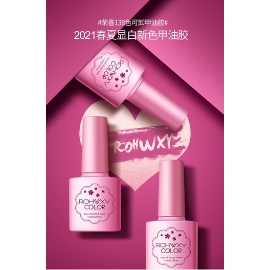 (màu 21-40) Sơn gel ROHWXY COLOR cao cấp 138 màu 7.3ml