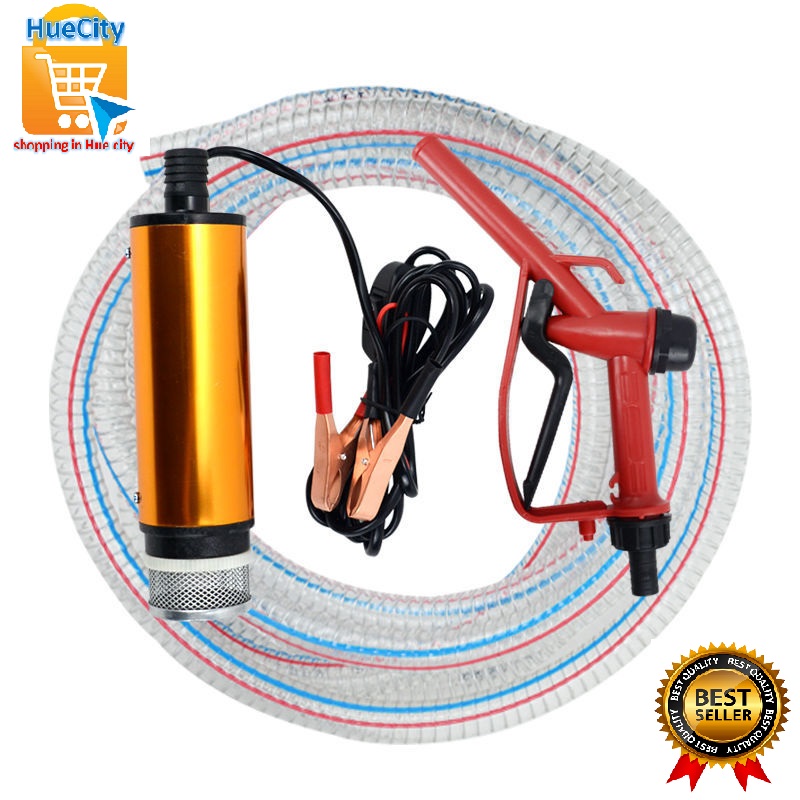 Máy bơm chìm mini 12V dùng để bơm nước, bơm dầu, bơm xăng, làm thác nước bể cá... dùng được pin NLMT, ắc quy...