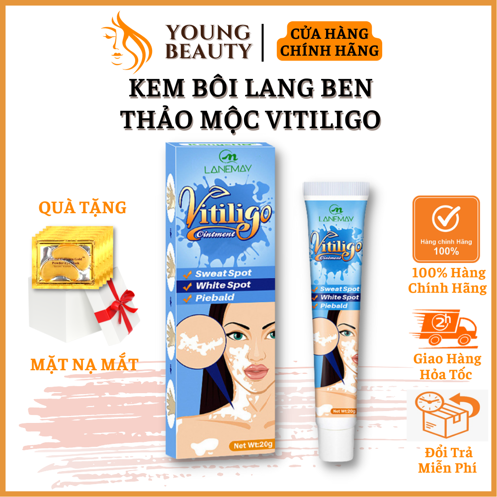Kem bôi lang ben thảo mộc vitiligo - kem bôi cải thiện tình trạng lang ben, cân bằng sắc tố da - young beauty