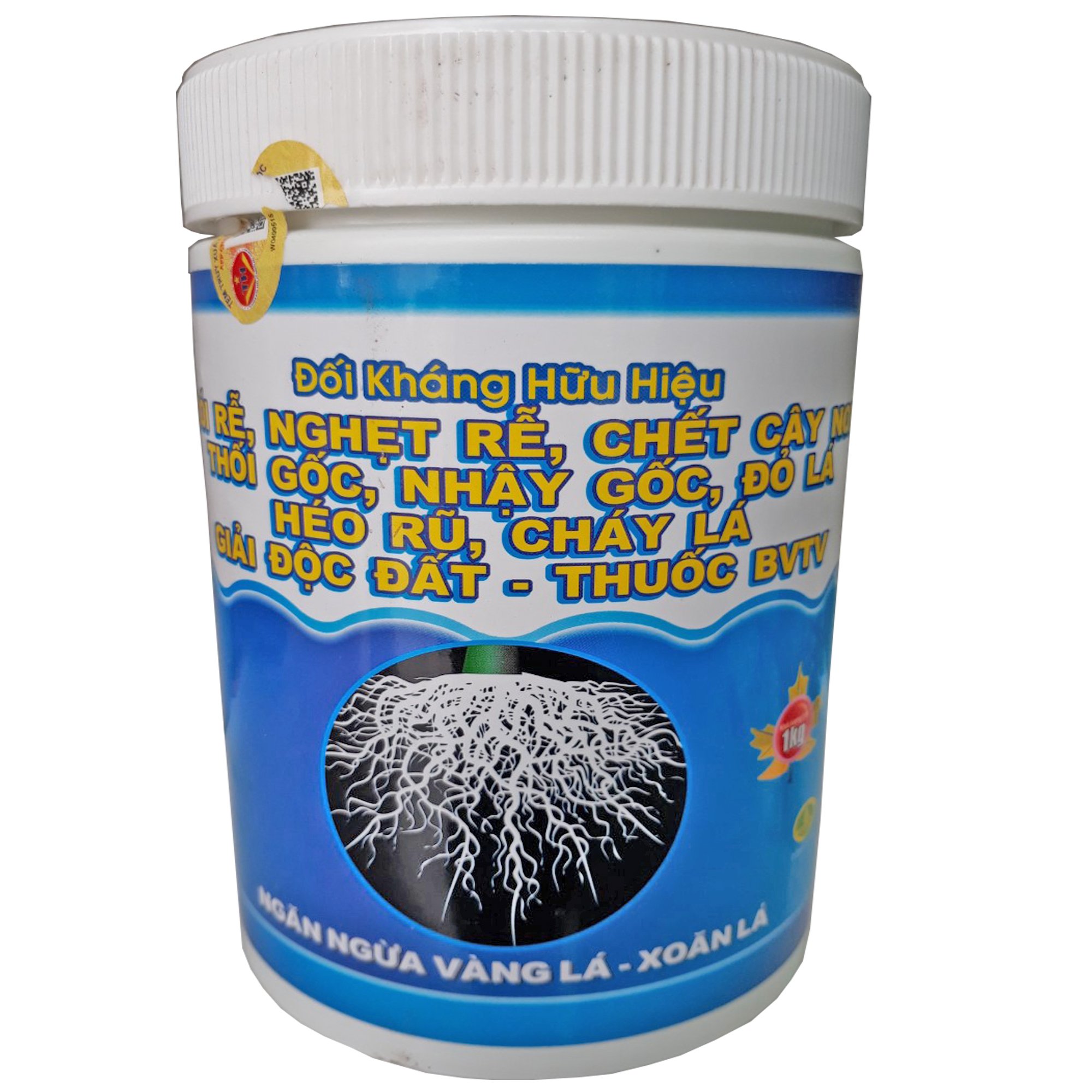 Nấm đối kháng trichoderma hũ 1kg chống vàng lá thối rễ, chết cây con, héo rũ, đỏ lá, cháy lá, giải độc đất