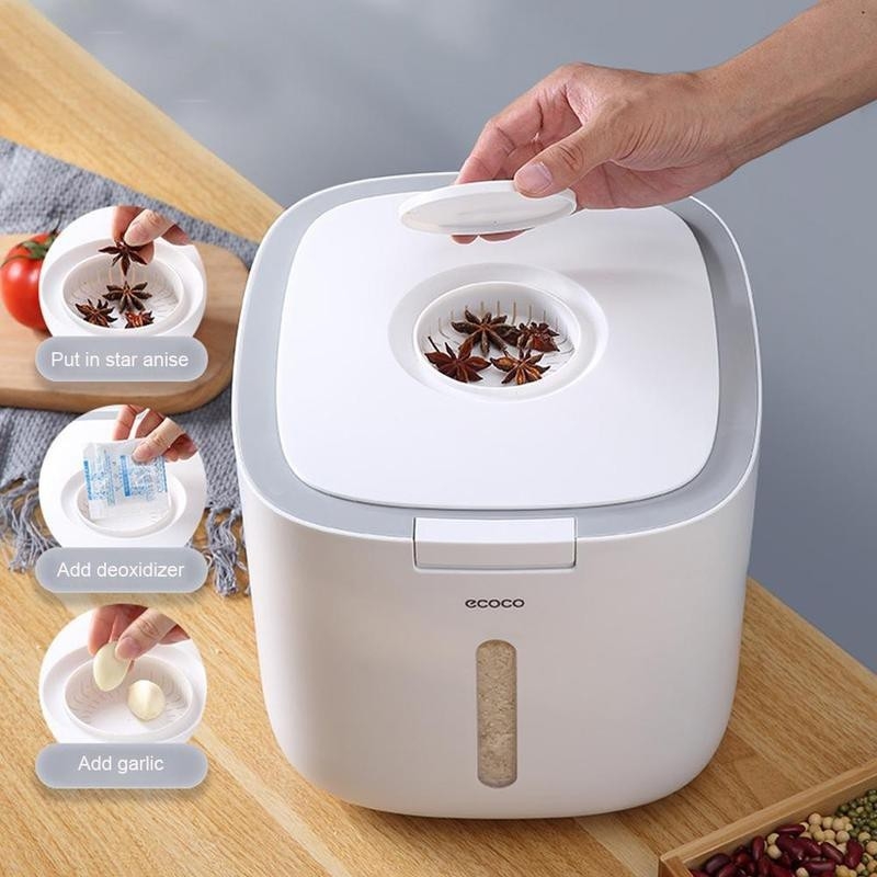 Thùng đựng gạo Ecoco 5-10kg thông minh chống ẩm cao cấp