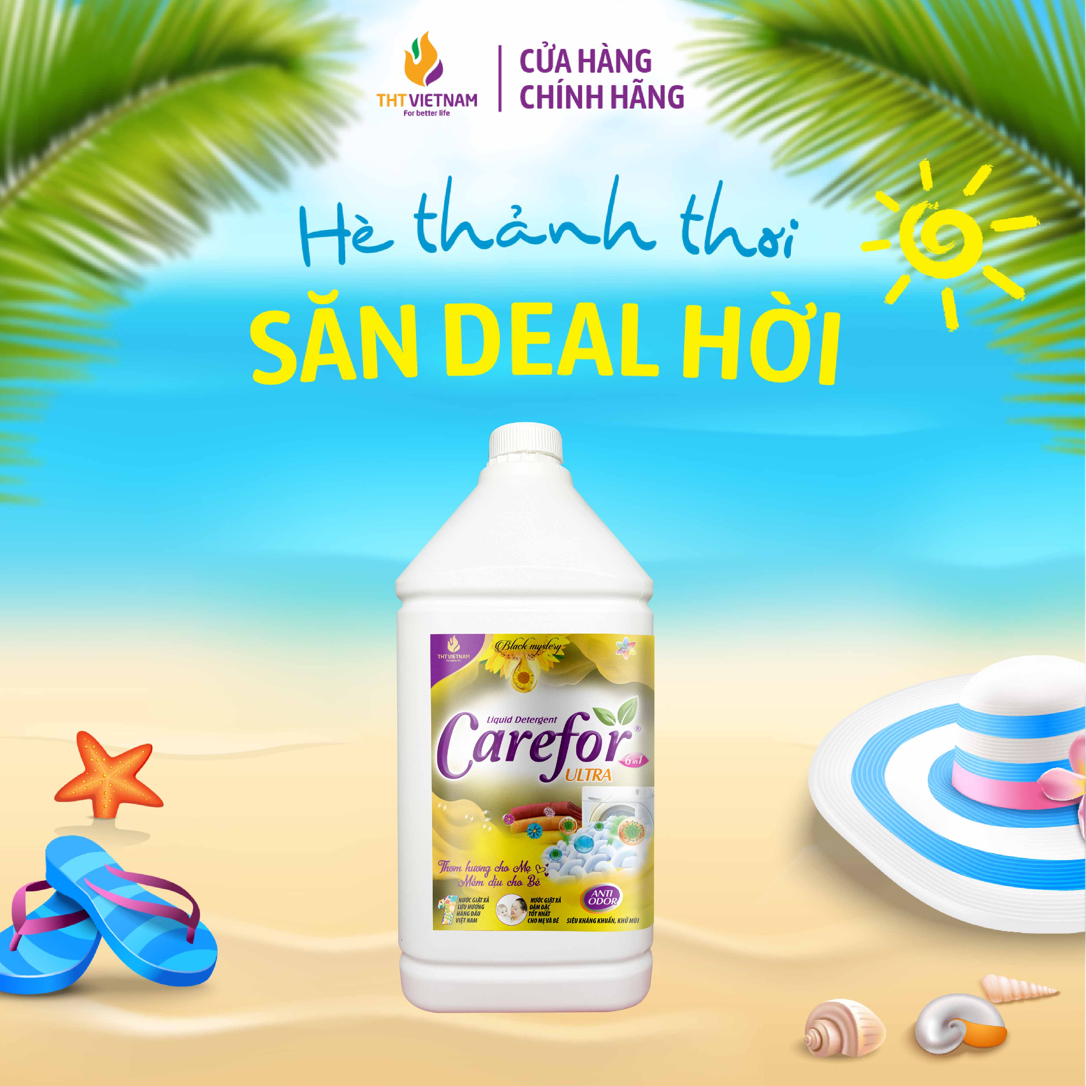 Nước giặt xả đậm đặc Carefor 3,5l hương nước hoa huyền bí