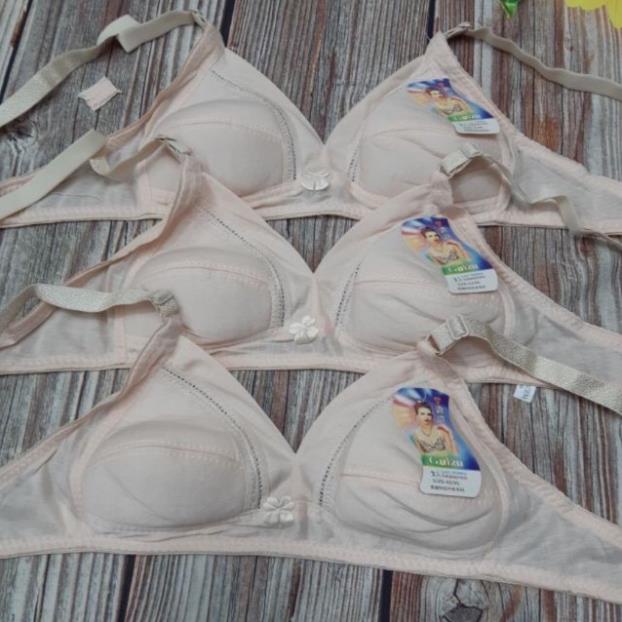 Áo lót không gọng không đệm hàng cotton bà già