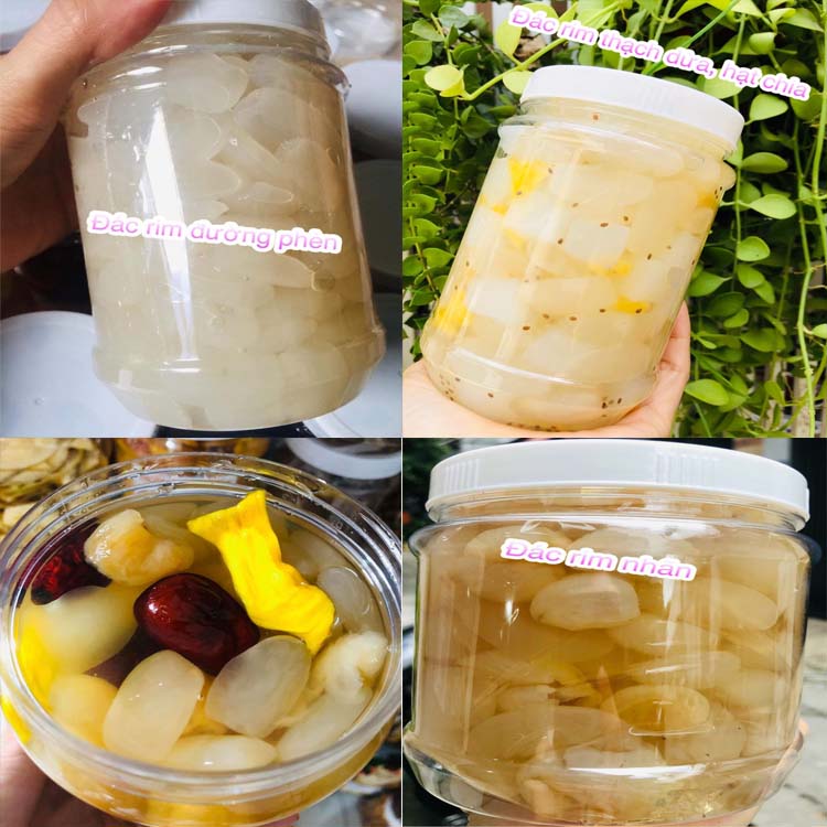 Hạt đác rim nhà làm siêu ngon - hũ 500g/800g, hạt đác rim đường phèn/ đác rim thạch dừa hạt chia khóm/ đác rim nhãn sấy/ đác rim táo đỏ nhãn nhục mít, ăn chung với đá/ sữa chua thơm ngon, dẻo mềm dai, vị ngọt vừa ăn