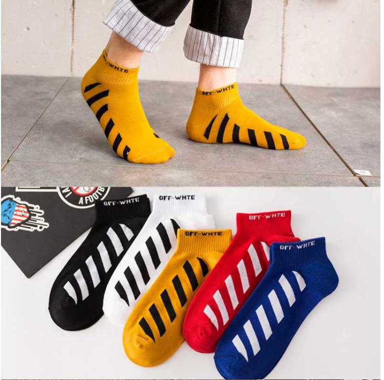 Set 5 đôi tất, vớ offwhite thời trang cho nam,nữ nhiều màu
