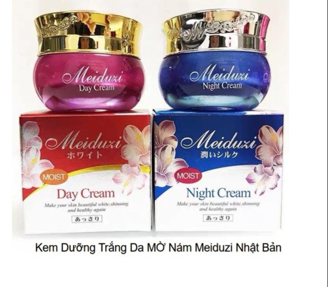 Bộ kem dưỡng trắng da ngày và đêm Meiduzi Nhật Bản (2 hộp) - kem meiduxi giảm thâm nám, giảm tàn nhang dưỡng da trắng sáng