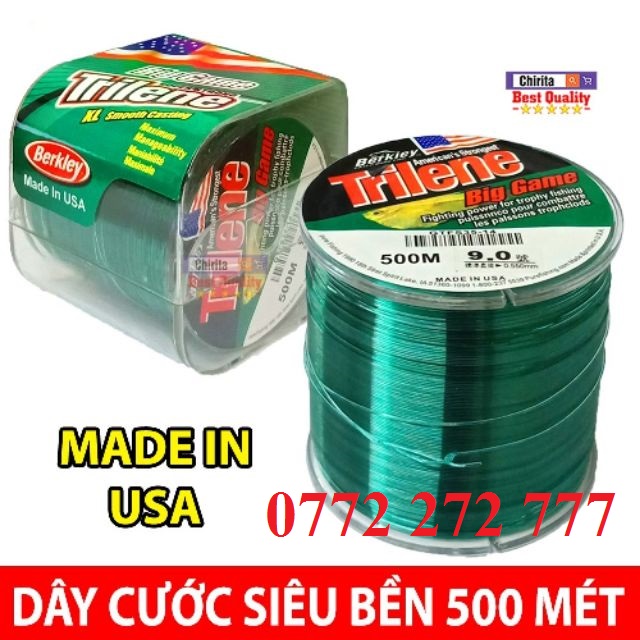 Dây cước câu cá siêu bền Trilene Berkley 500m.