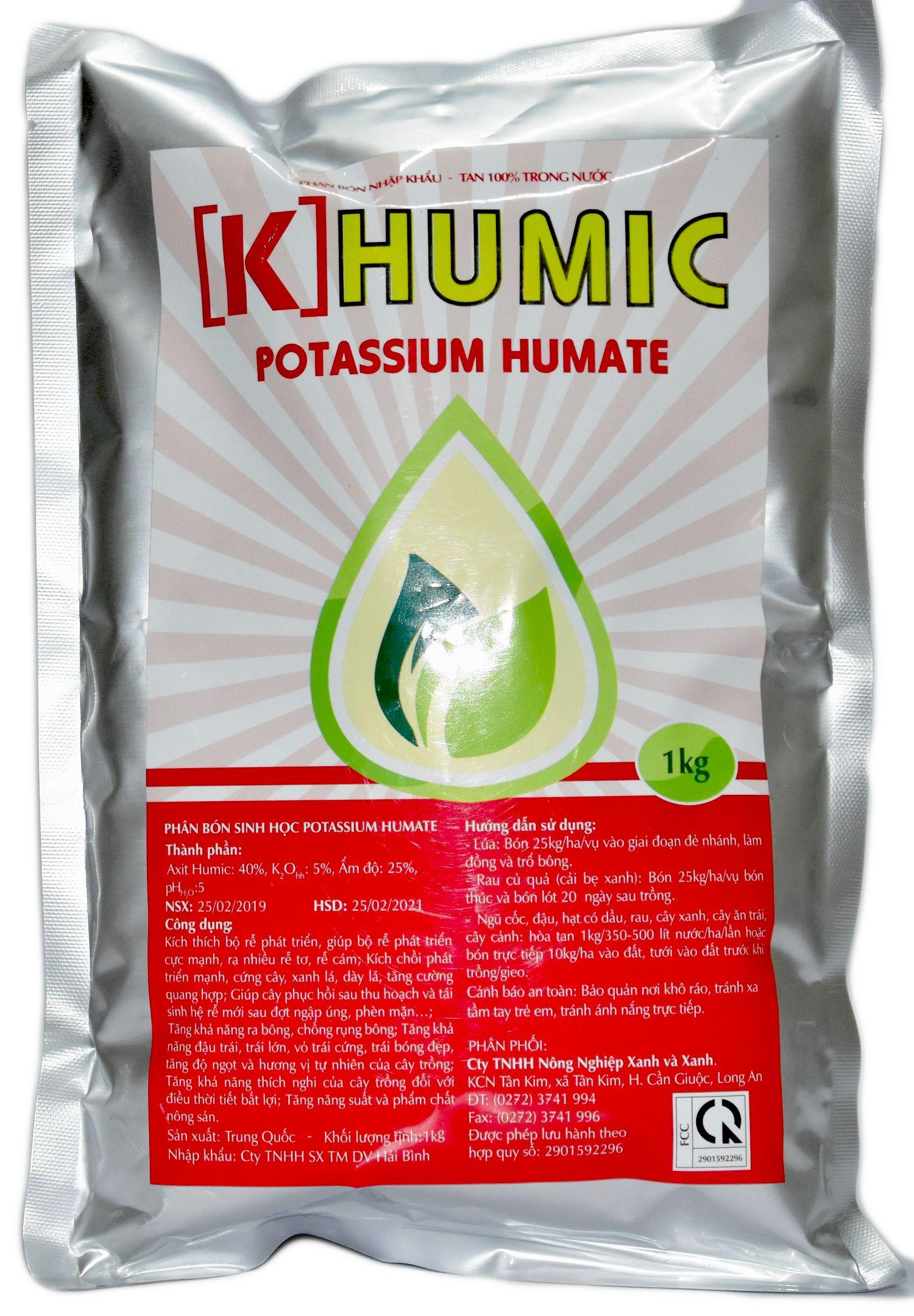 Phân bón hữu cơ, phân bón sinh học, cải tạo đất giúp đất tơi xốp HUMIC 1Kg