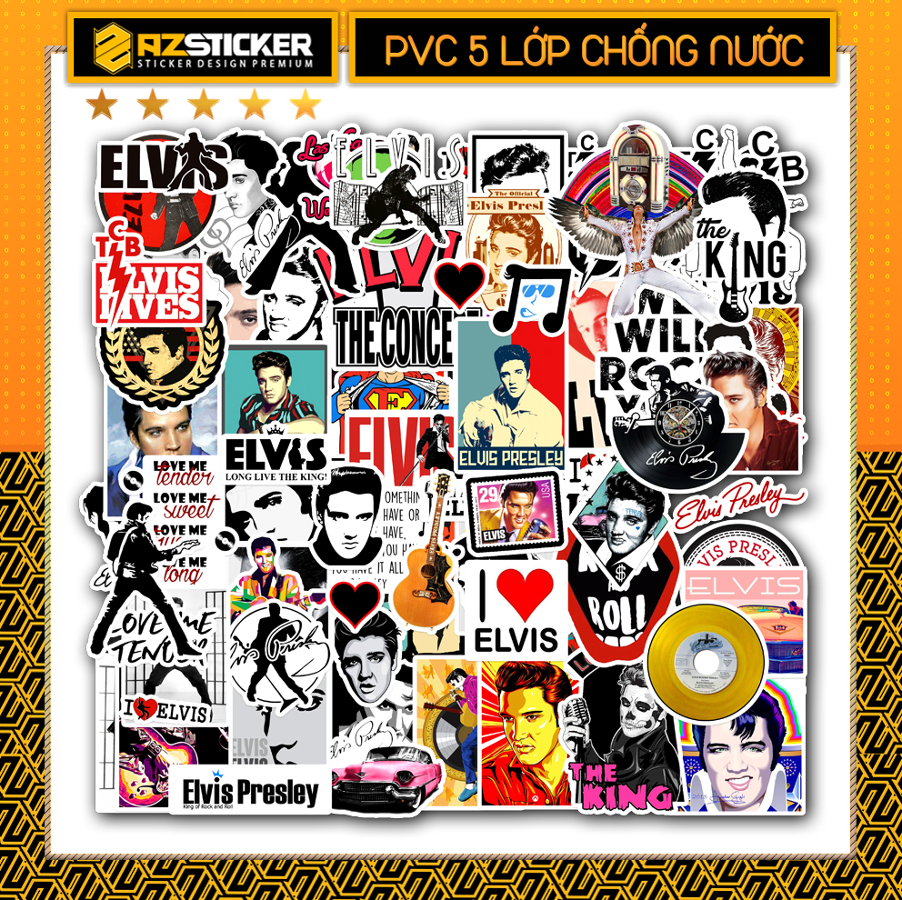 Sticker Elvis Presley | Sticker Dán Nón Bảo Hiểm, Sticker Dán Xe Máy , Sticker Dán Xe Điện, Sticker Dán Điện Thoại
