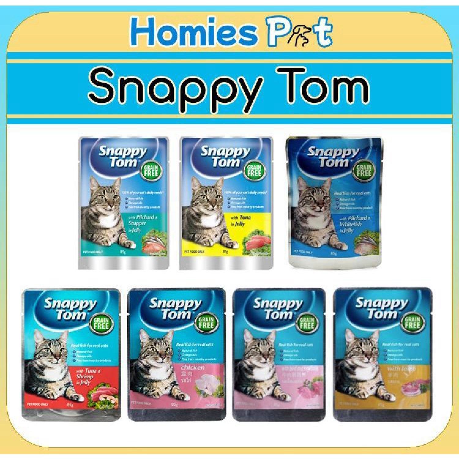 Pate Snappy Tom gói 85g, thức ăn cho mèo - Homies Pet