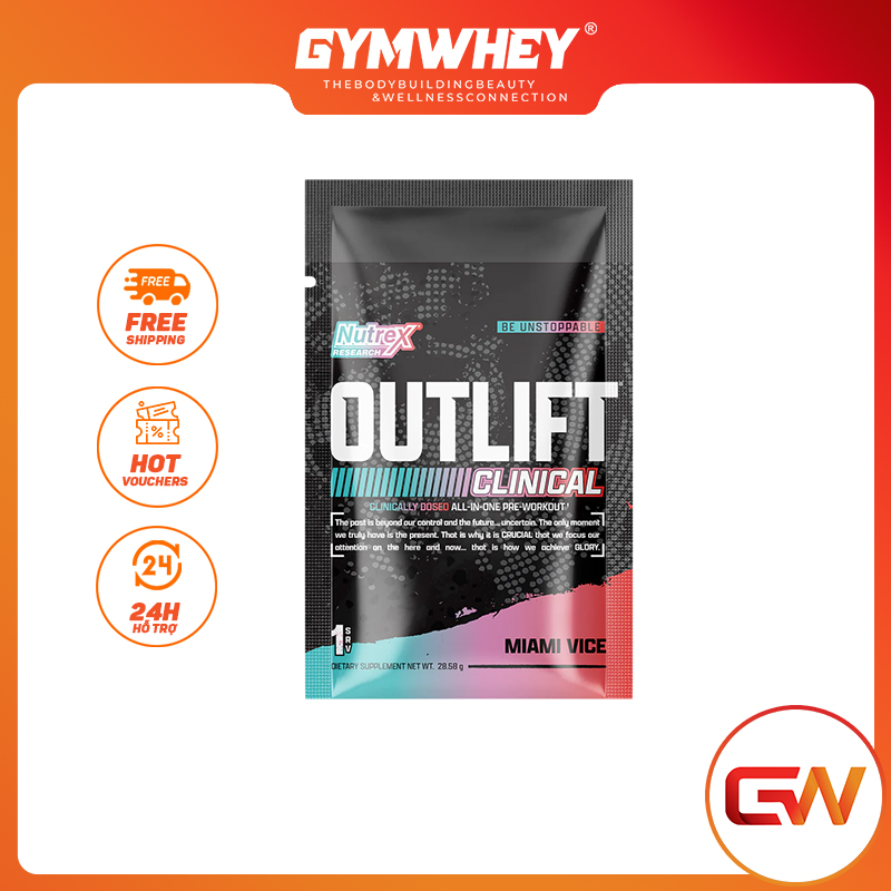 SAMPLE NUTREX OUTLIFT CLINICA 28.58 GRAM Hỗ Trợ Phát Triển C ơ B ắp, Cung Cấp Năng Lượng